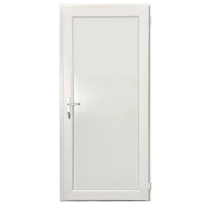 Műanyag bejárati ajtó - Teli zárt kivitel - 70mm-es profil, 24mm-es panel, 2 rétegű üveg, zártszelvény merevítéssel