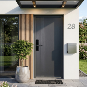 Hőszigetelt biztonsági bejárati ajtó IronDOOR01 98x208cm antracit színű 4 funkciós okos zárral